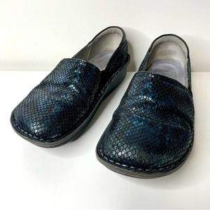 Alegria Debra Oceanic Fish Scale Slip on Clog Shoes 38